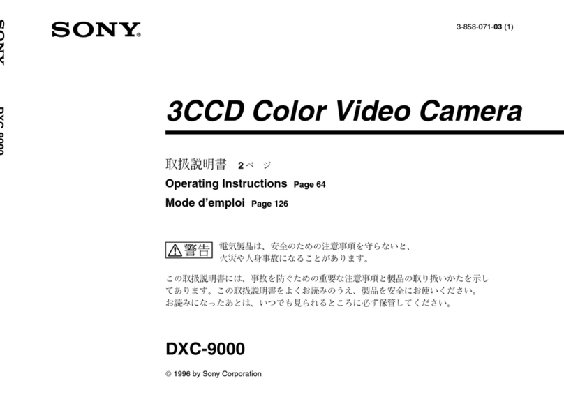 Sony DXC-9000 operating instructions