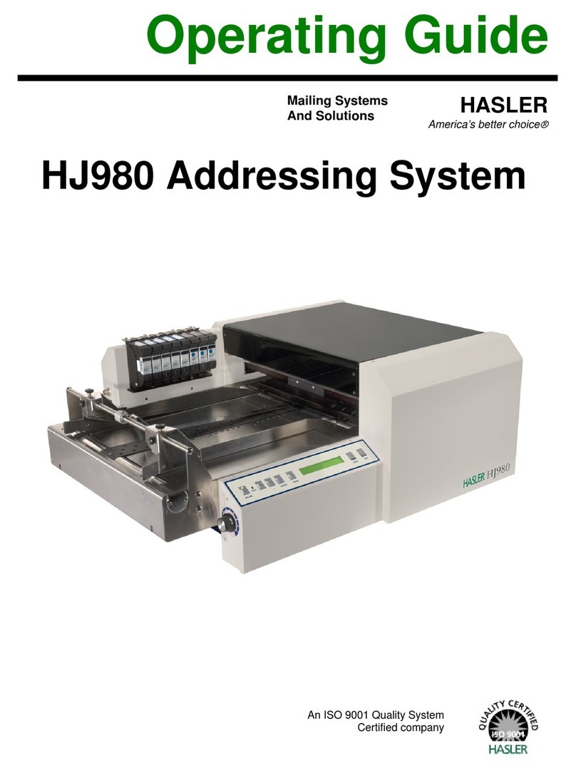 Hasler HJ980 User manual
