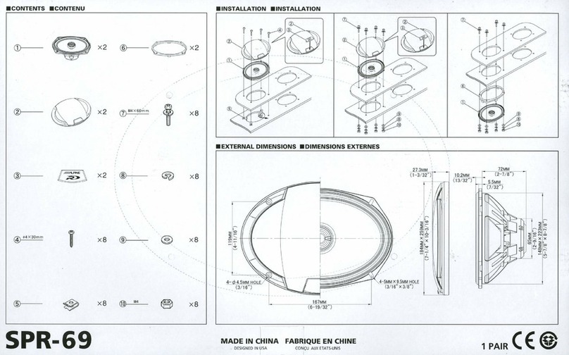 Alpine SPR-69 User manual