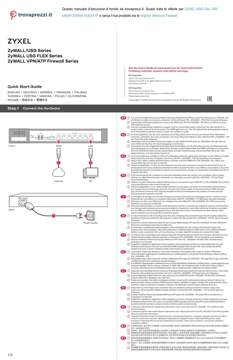 ZyXEL Communications USG FLEX 500 User manual