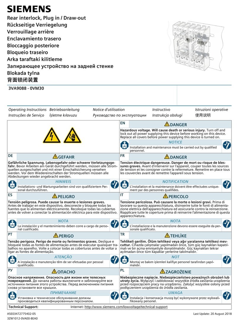 Siemens 3VA9088-0VM30 User manual