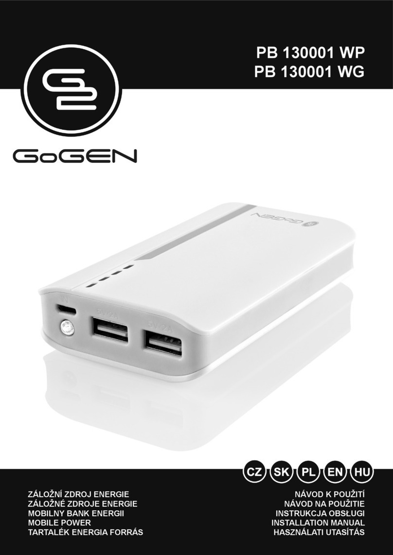 Gogen PB 130001 WP User manual Gogen PB 130001 WP User manual