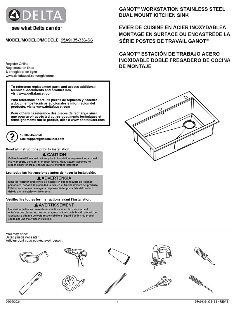 Delta GANOT 95A9135-33S-SS User manual Delta GANOT 95A9135-33S-SS User manual