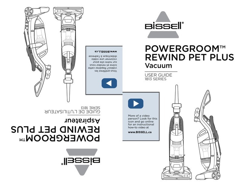 Bissell POWERGROOM REWIND PET PLUS 1813 Series user guide