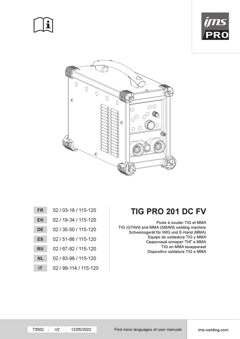 ims PRO TIG PRO 201 DC FV User manual