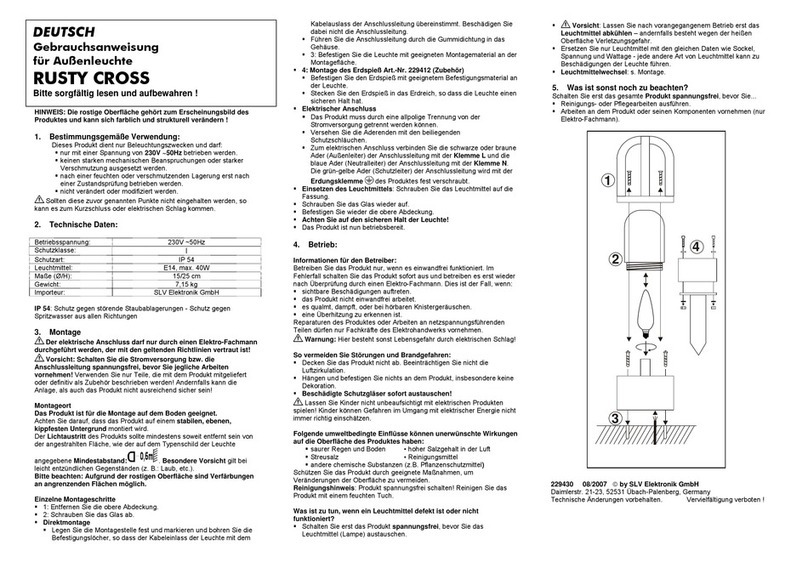 SLV RUSTY CROSS instruction manual