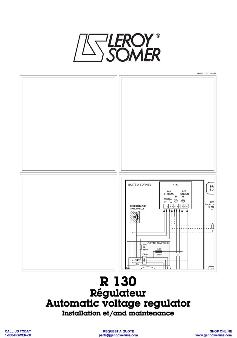 Leroy-Somer R 130 Instruction Manual