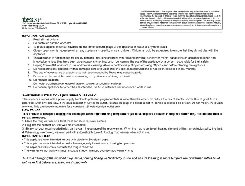 tease TSHMKV2-23 User manual