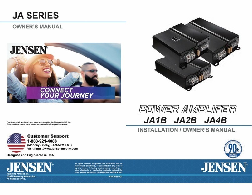 Jensen JA Series User manual
