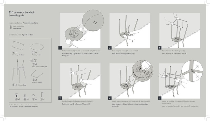 TIPTOE SSD counter/bar chair Assembly guide