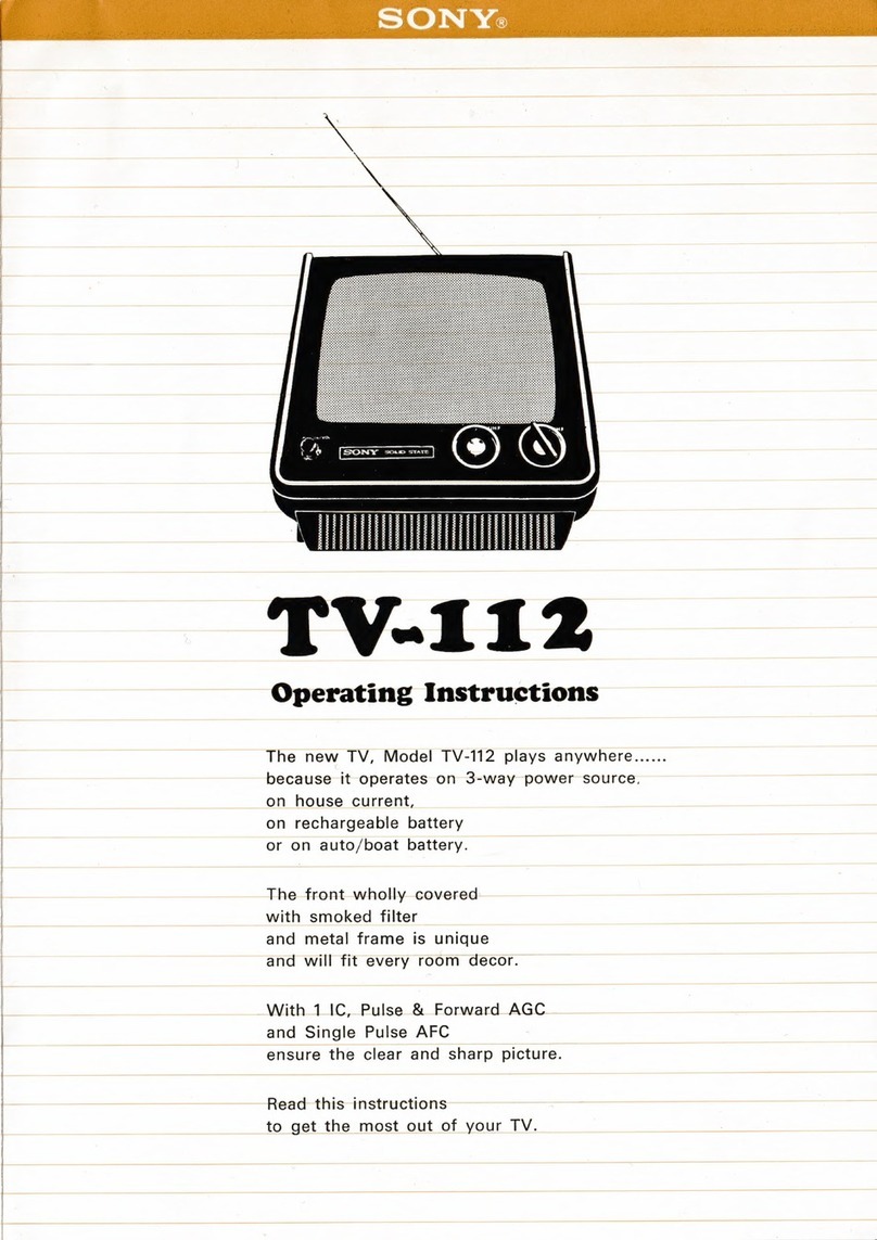 Sony TV-112 User manual