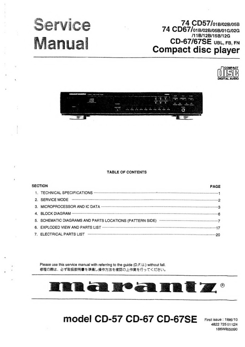 Marantz CD-57 User manual