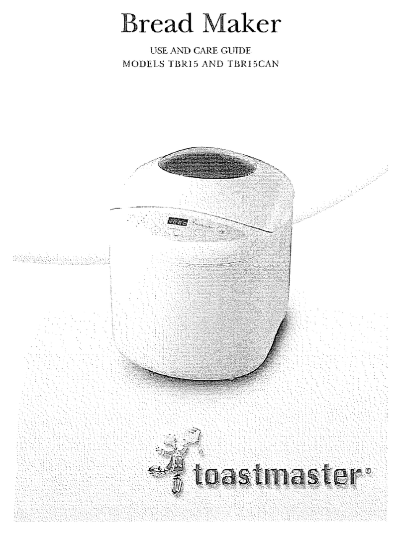 Toastmaster tbr15 Use and care guide