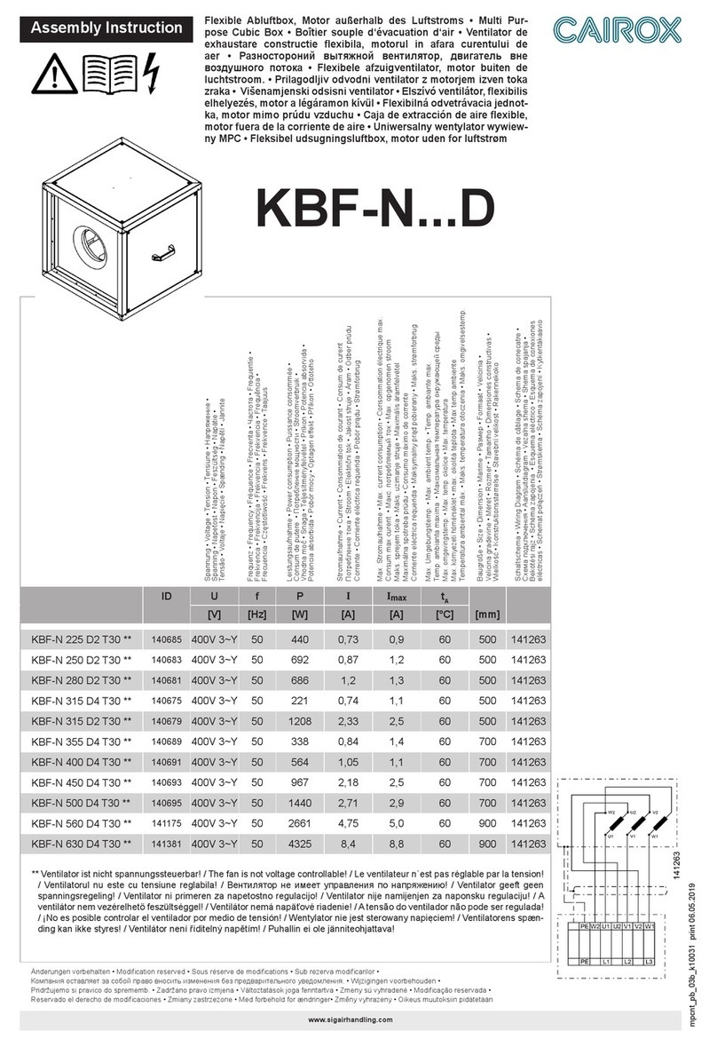 Cairox KBF-N D Series manual
