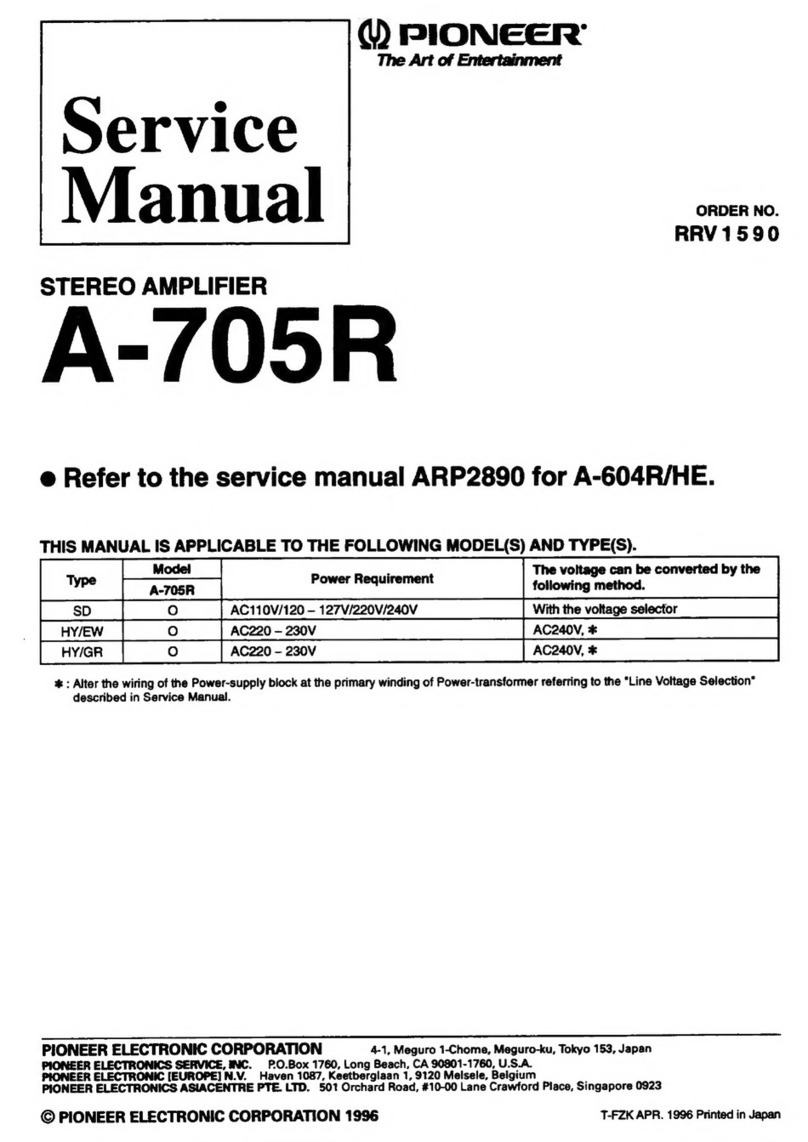 Pioneer A-705R User manual