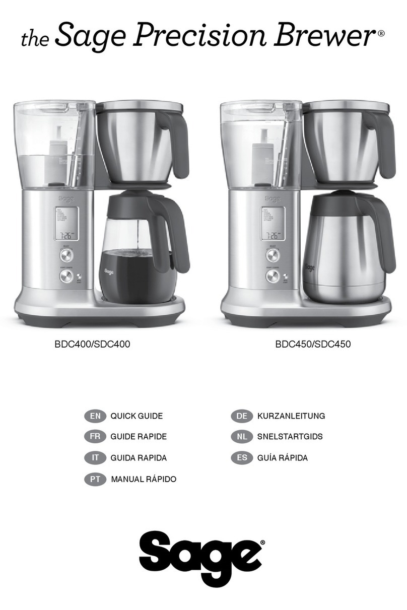 Sage Precision Brewer User manual