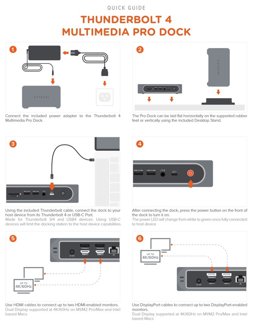 Satechi THUNDERBOLT 4 MULTIMEDIA PRO DOCK User manual