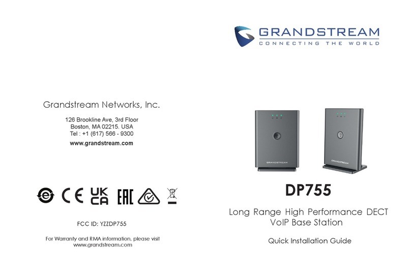 Grandstream Networks DP755 Quick installation guide