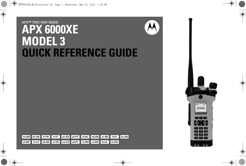 Motorola APX 3 User manual Motorola APX 3 User manual