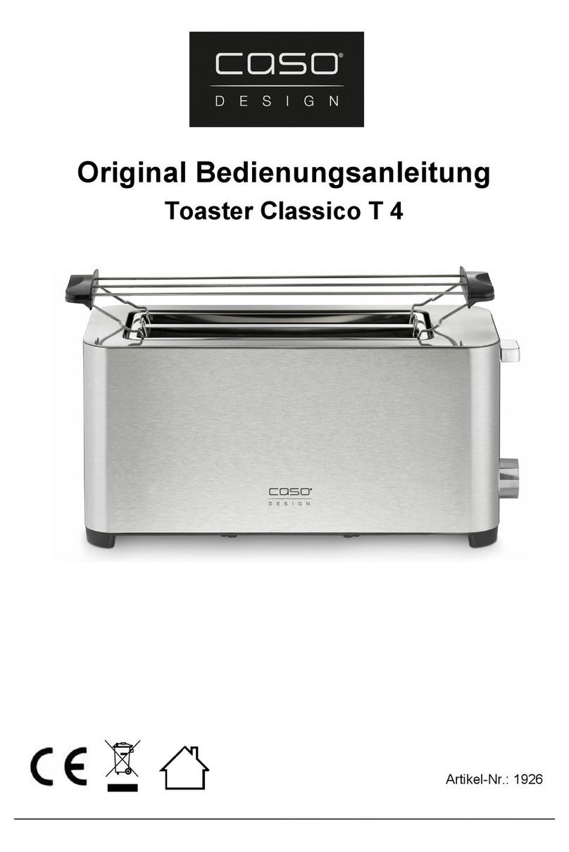 CASO DESIGN Classico T 4 Installation instructions