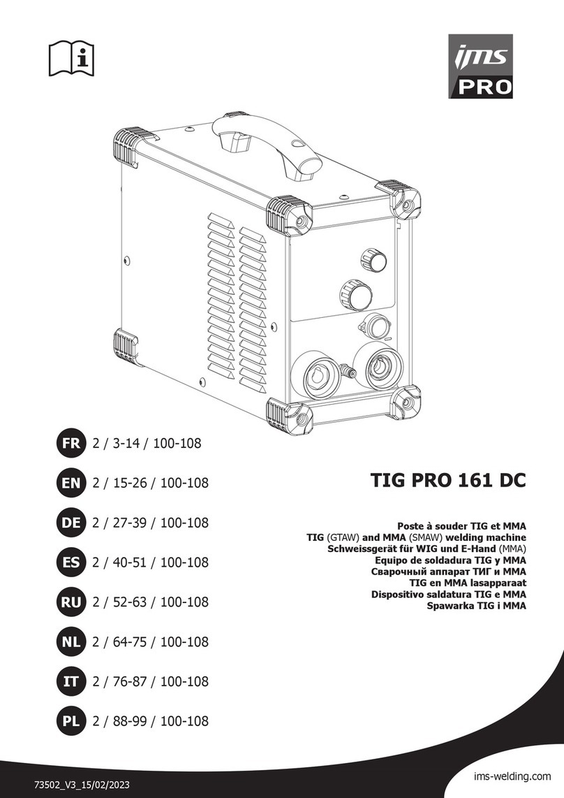 ims PRO TIG PRO 161 DC User manual