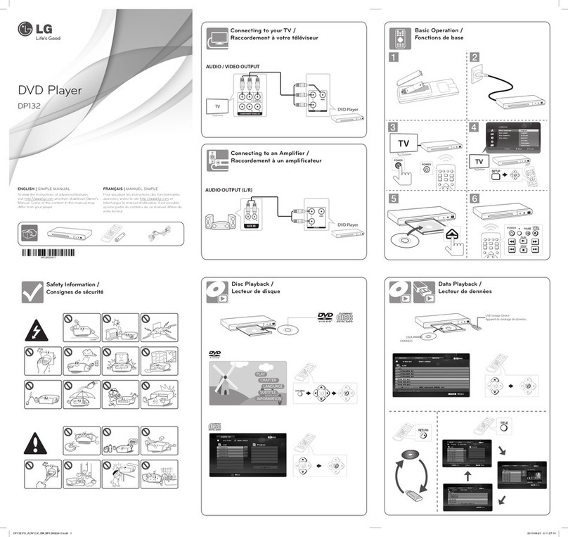 LG DP132 Specification sheet