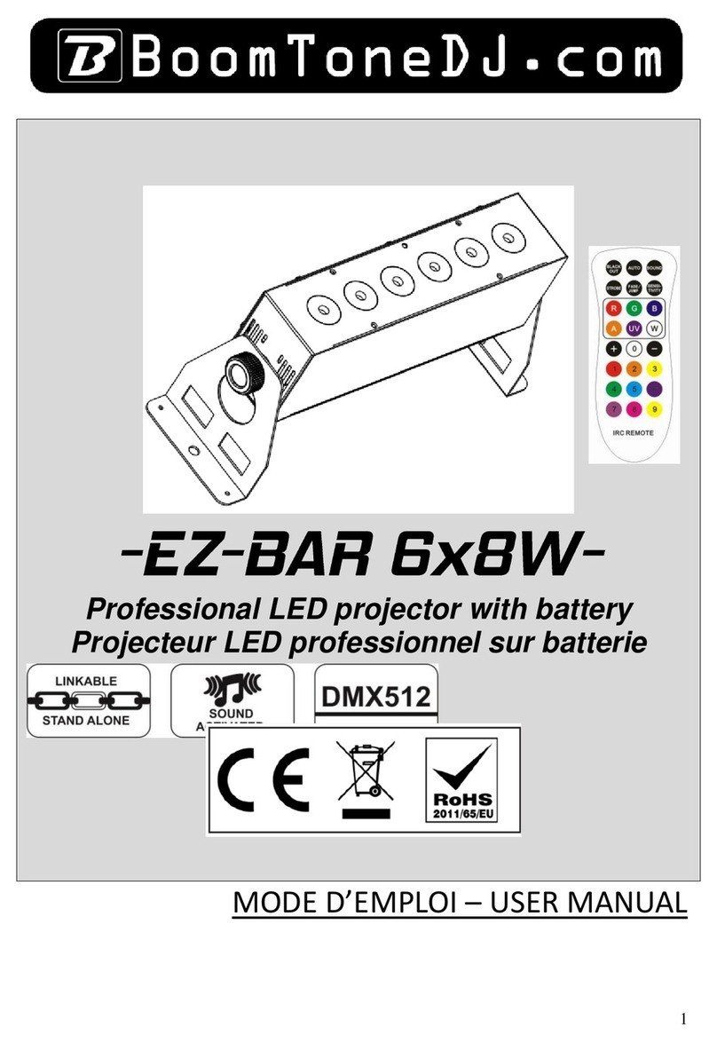 BoomToneDJ EZ-BAR 6x8W User manual