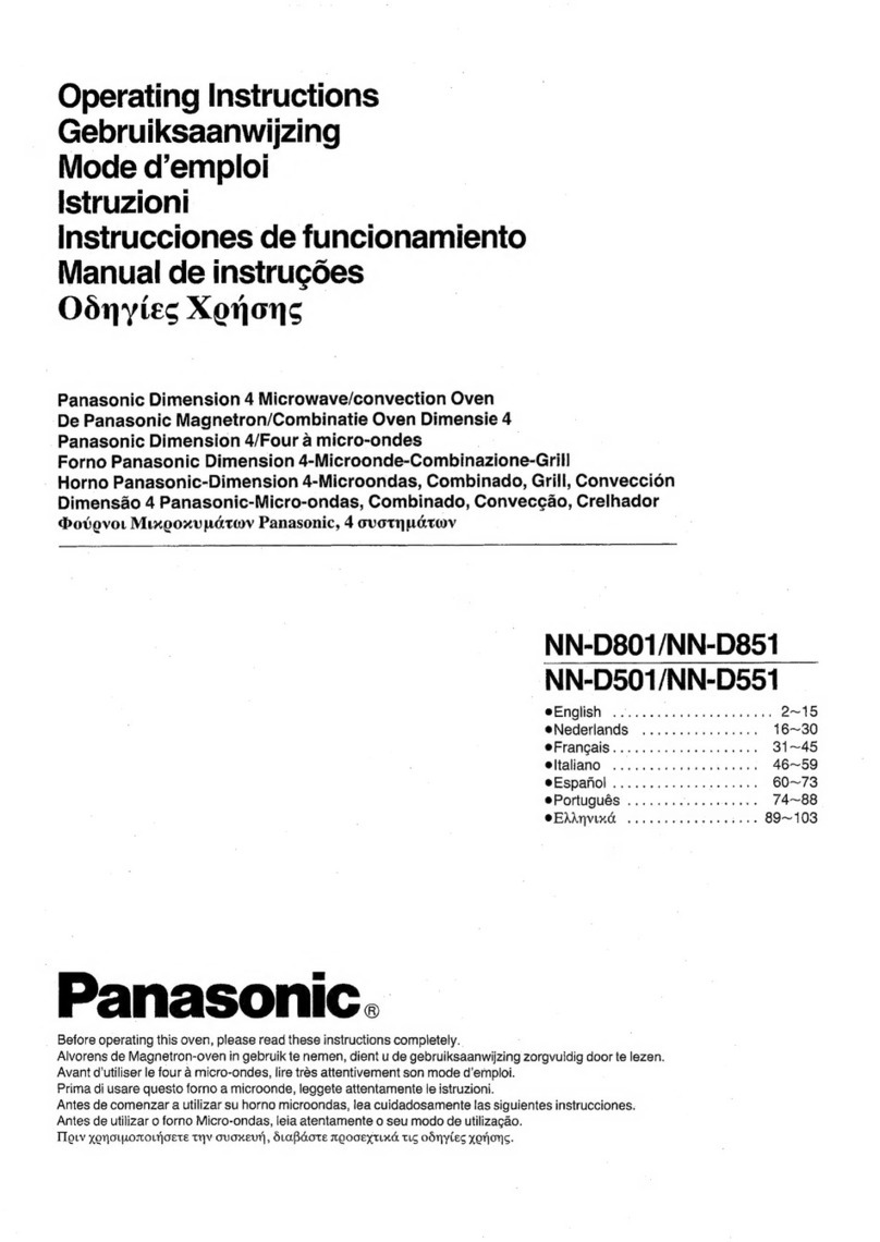 Panasonic Dimension 4 NN-D801 User manual