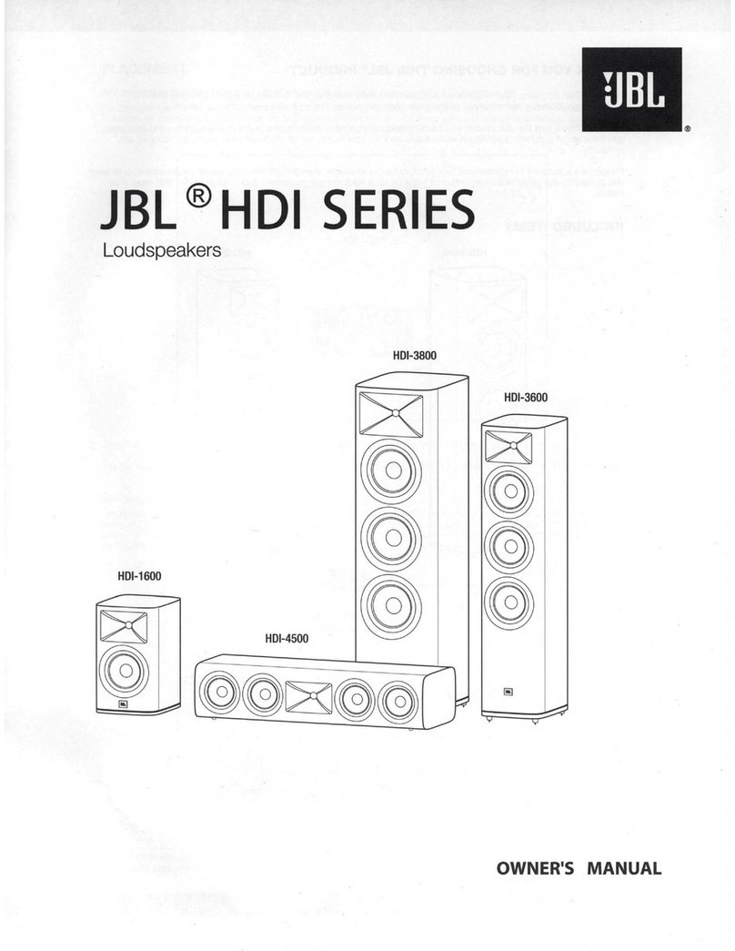 JBL HDI Series owner's manual