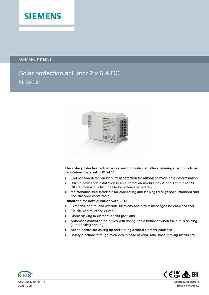 Siemens KNX RL 524D23 User manual