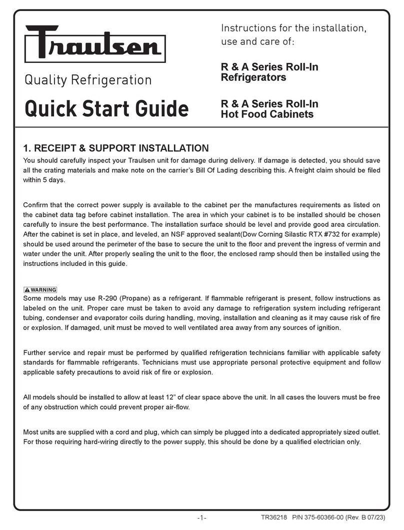 Traulsen R Series User manual
