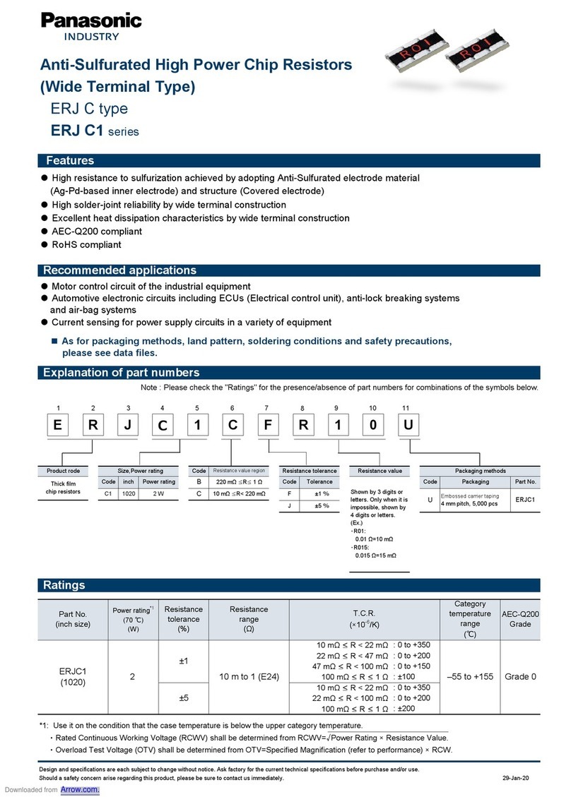 Panasonic ERJ C1 Series User manual