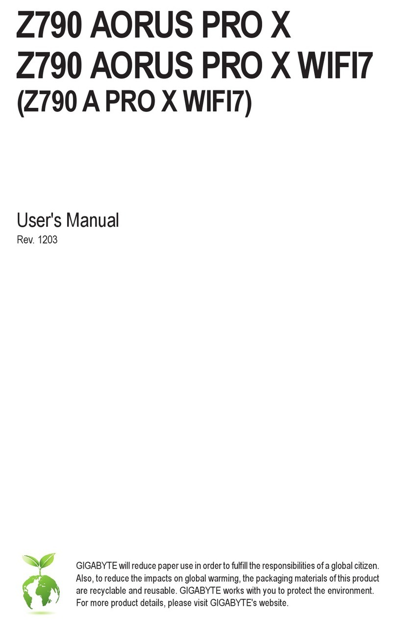 GIGA-BYTE TECHNOLOGY Z790 AORUS PRO X user manual