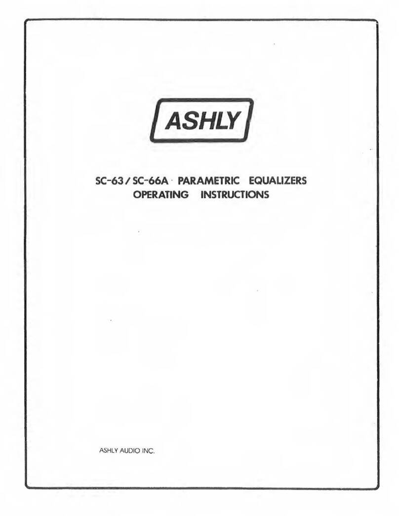 Ashly Parametric Equalizers SC-63 operating instructions