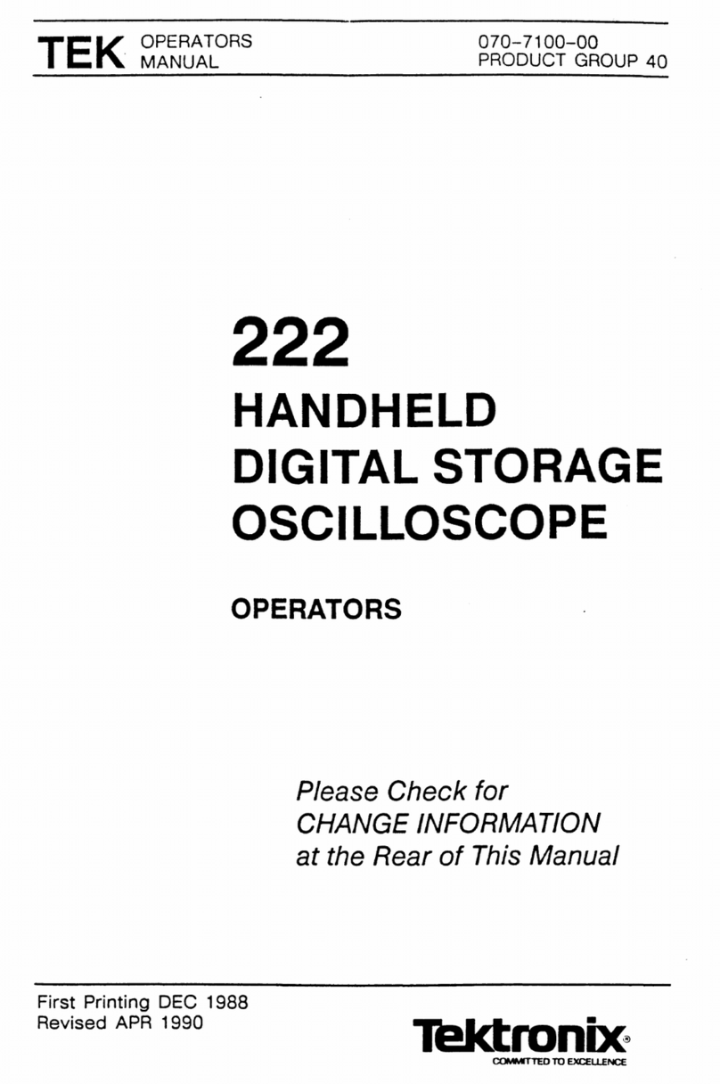 Tektronix 222 Operator's manual