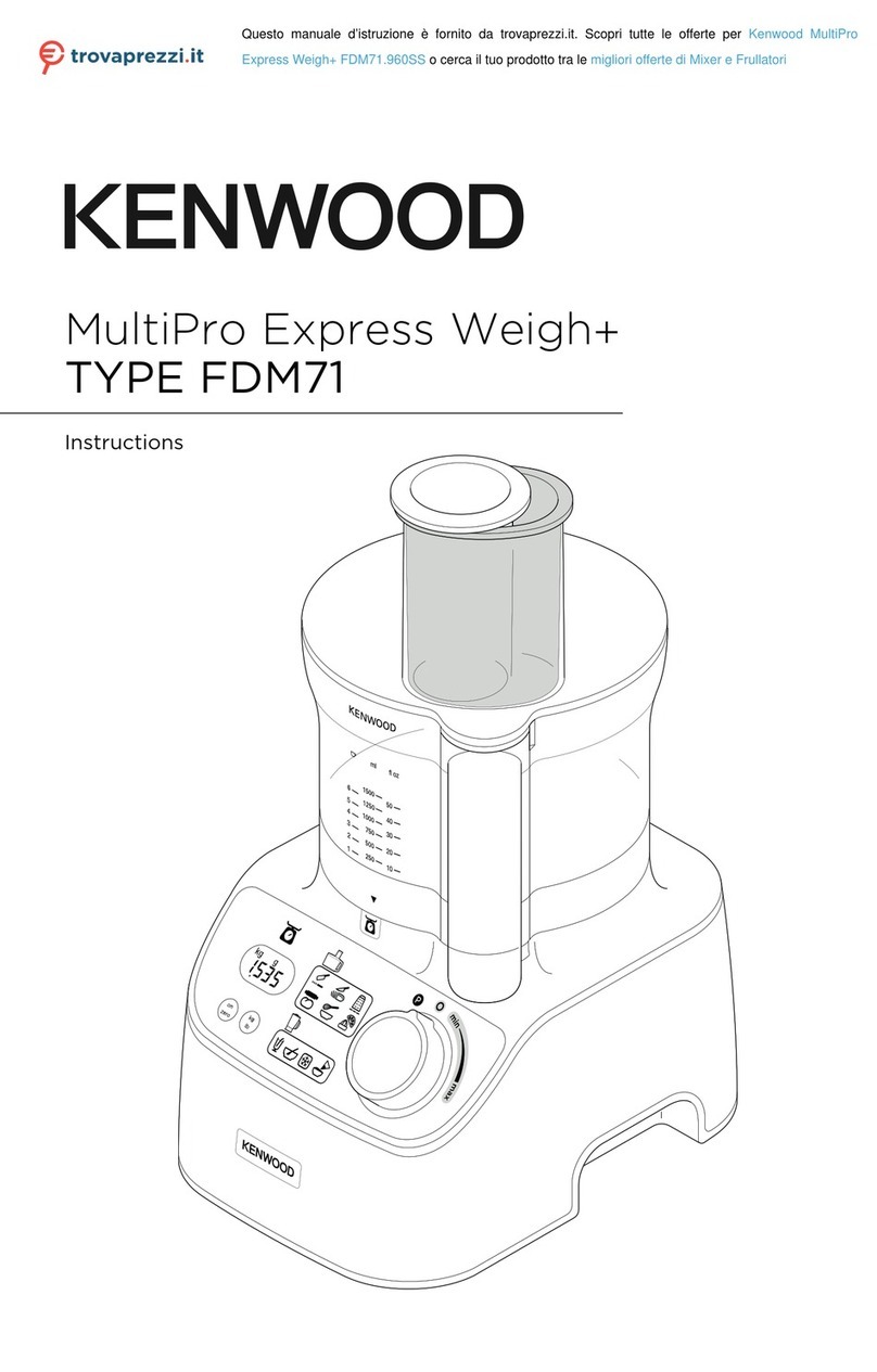 Kenwood MultiPro Express Weigh+ FDM71.960SS User manual