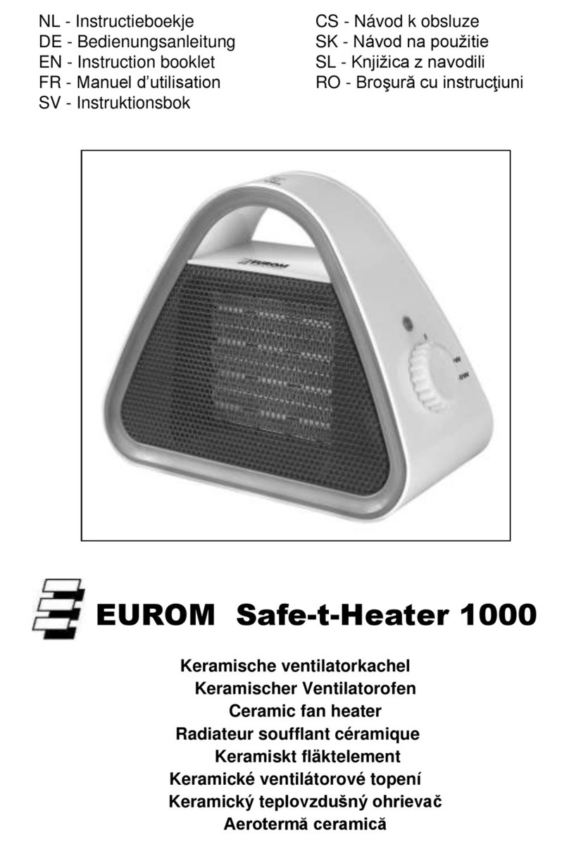 EUROM Safe-t-Heater 1000 User manual