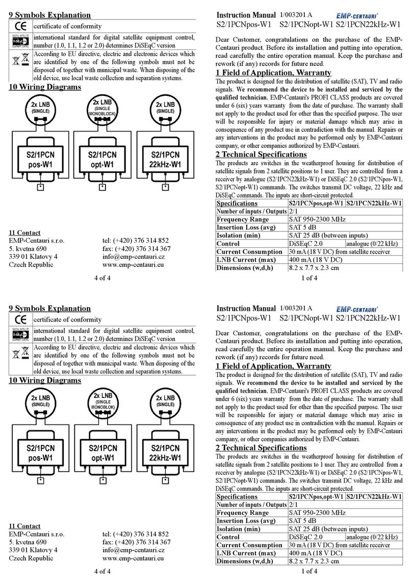 EMP-Centauri S2/1PCNpos-W1 User manual