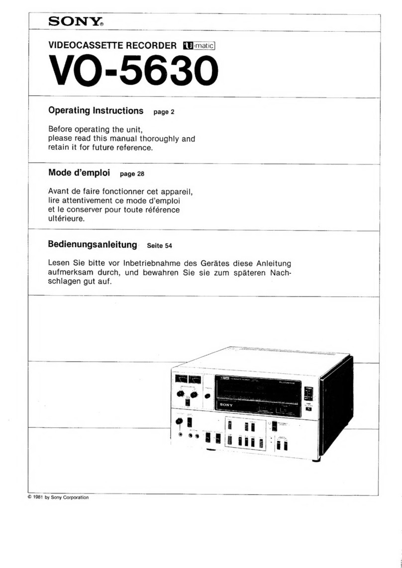 Sony VO-5630 User manual