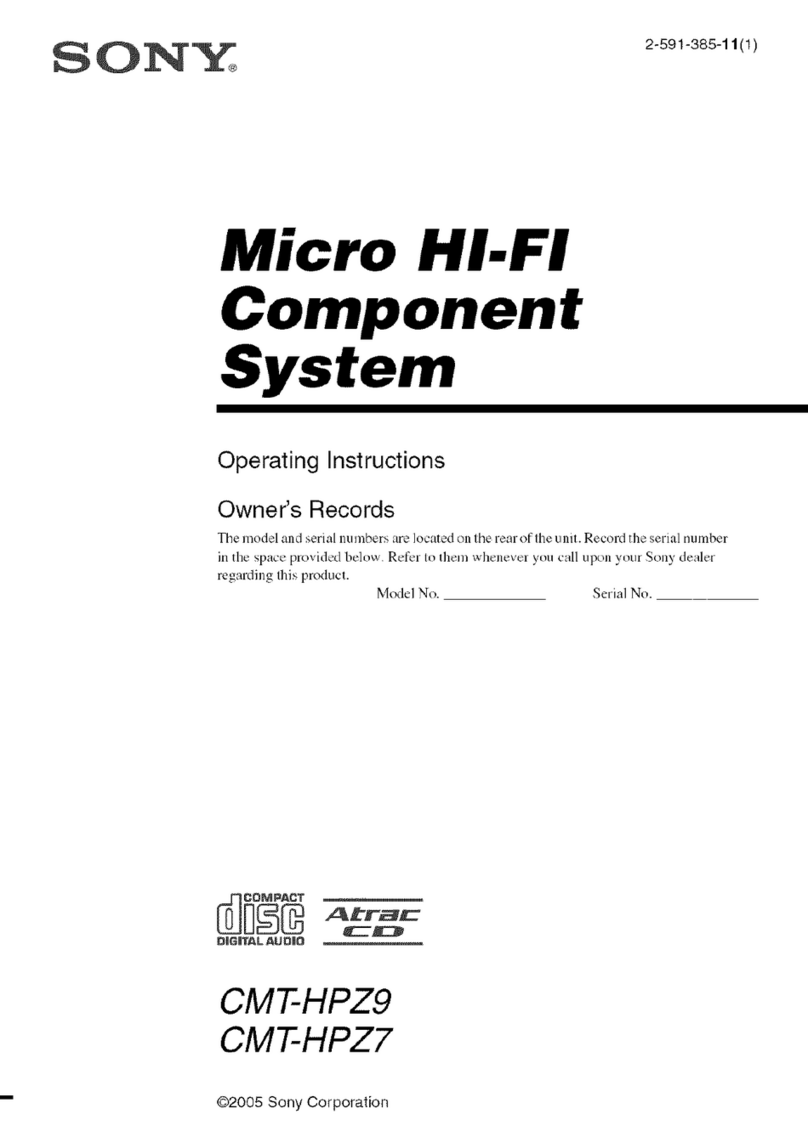 Sony CMT-HPZ9 - Micro Hi Fi Component System operating instructions