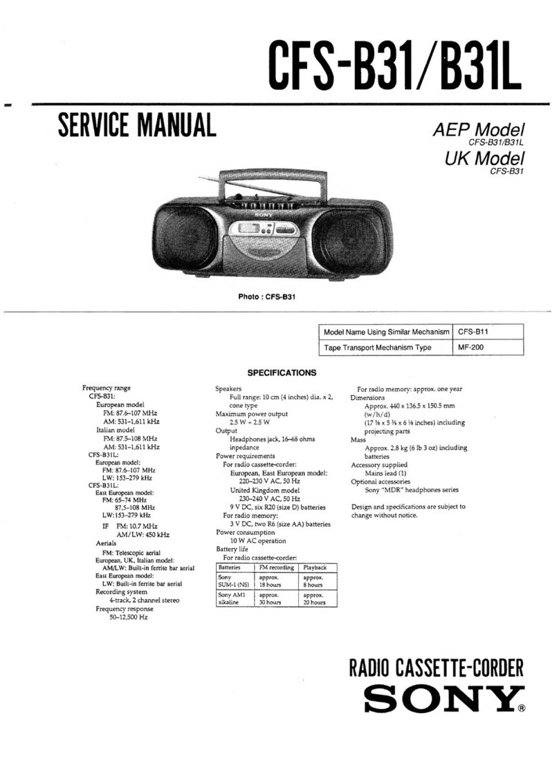 Sony CFS-B31 Service manual