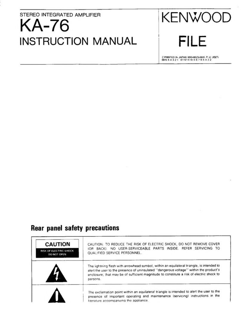 Kenwood KA-76 User manual
