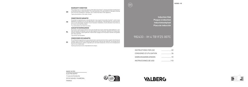 VALBERG IH 4 TB1FZS 007C Instructions for use