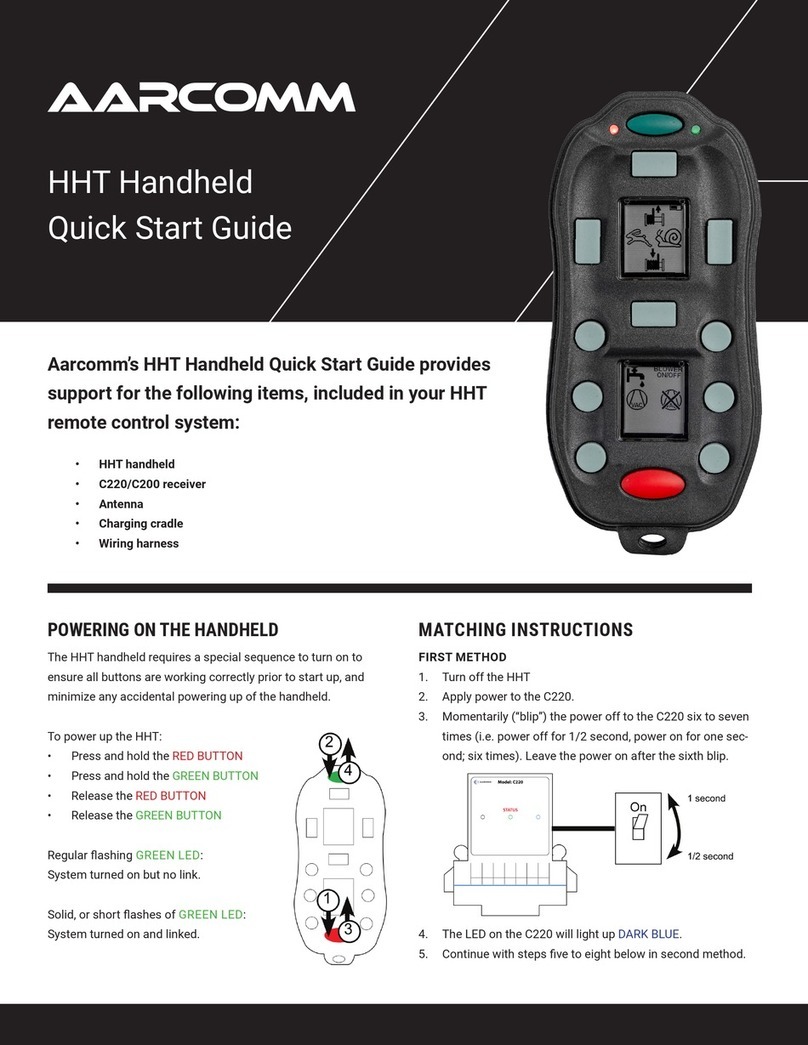 AARCOMM HHT Handheld quick start guide