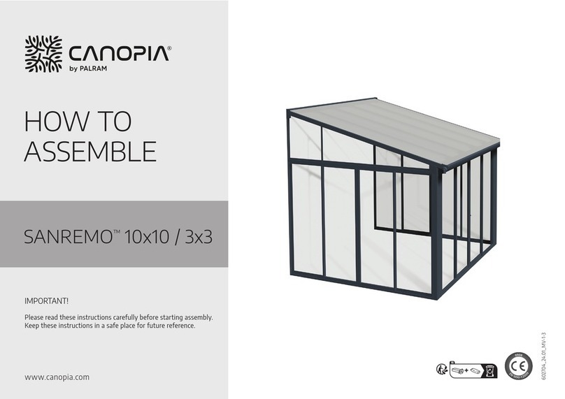 Palram CANOPIA SANREMO 3x3 How to assemble