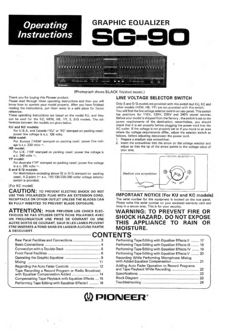 Pioneer SG-90 User manual