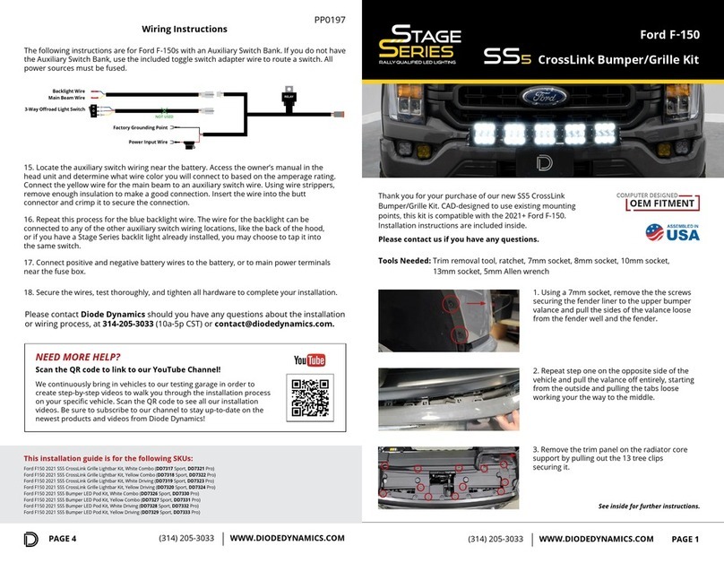 Diode Dynamics SS5 User manual Diode Dynamics SS5 User manual
