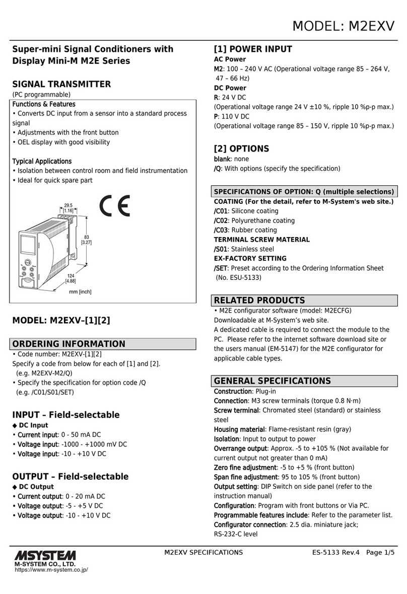M-system Mini-M M2E Series manual