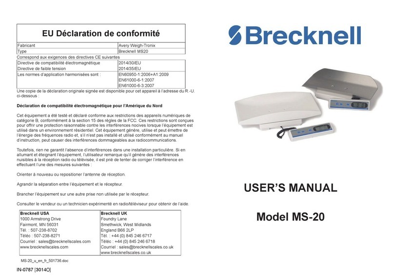 Brecknell MS-20 user manual
