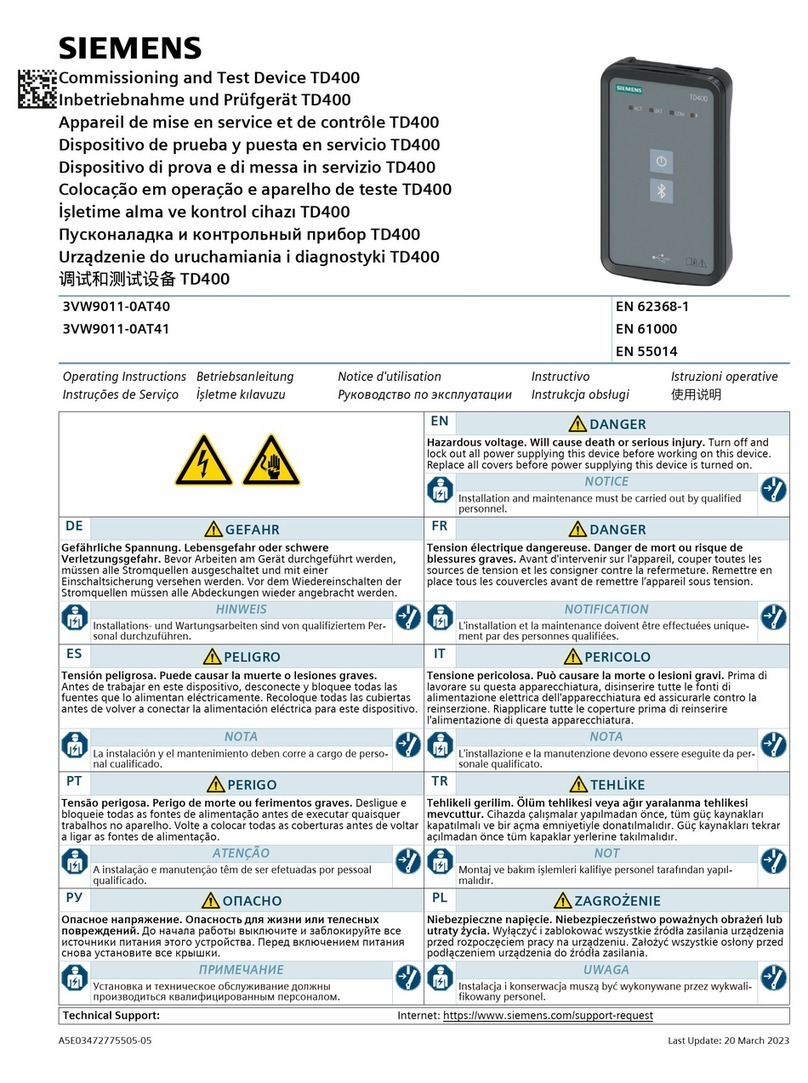 Siemens 3VW9011-0AT40 User manual